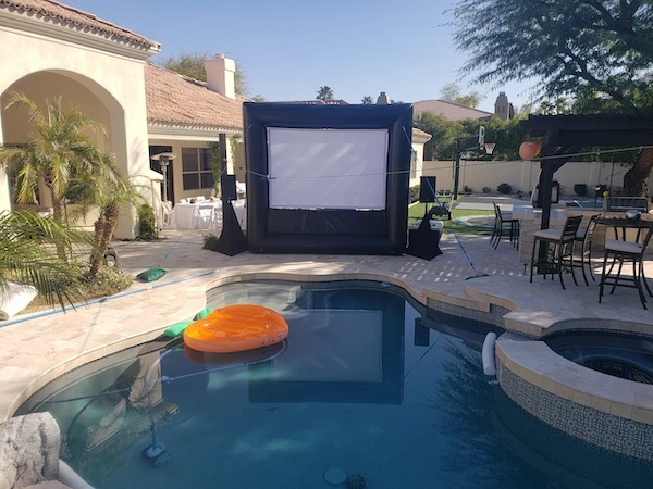 Outdoor movie night setup in Phoenix