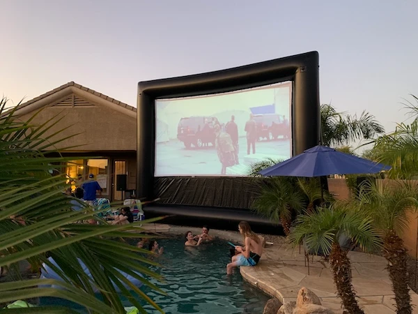 Outdoor cinema audience enjoying a movie in Phoenix