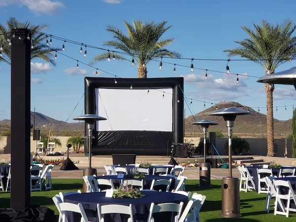 Giant inflatable outdoor movie screen rental in Phoenix