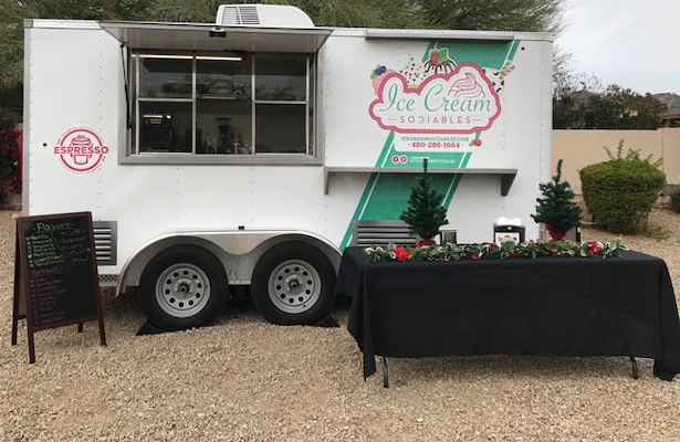 Ice cream sundae and coffee food truck for events in Phoenix